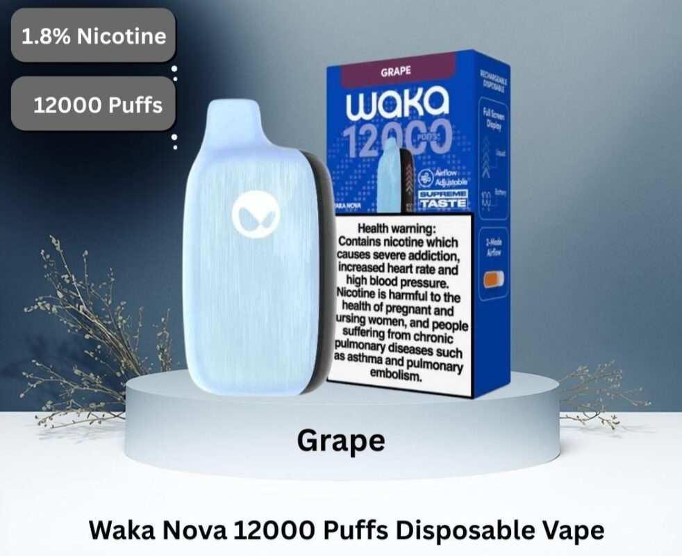 Waka Nova 12000 Puffs 18MG Disposable Vape in UAE Grape