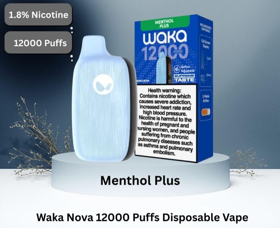 Waka Nova 12000 Puffs 18MG Disposable Vape in UAE Menthol Plus