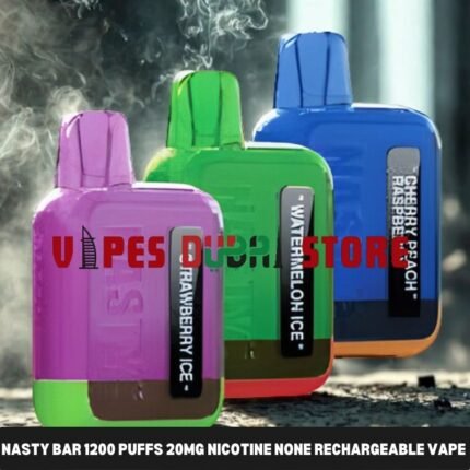 nasty bar 1200 puffs 20MG nicotine none rechargeable vape