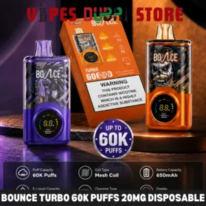 Bounce Turbo 60k Puffs 20mg Disposable Vape in Dubai