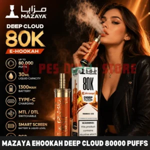 Mazaya Ehookah Deep Cloud 80000 Puffs 6mg Disposable Vape in Dubai