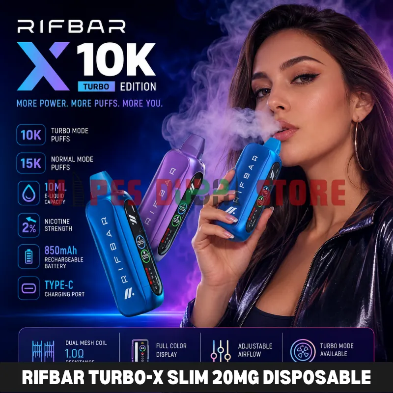 Rifbar Turbo-X Slim 20mg Disposable Vape in Dubai