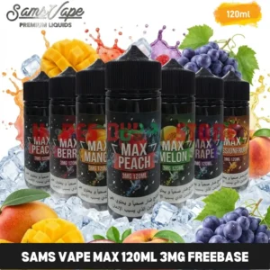 SAMS Vape Max 120ml 3mg Freebase E-Liquid in the UAE