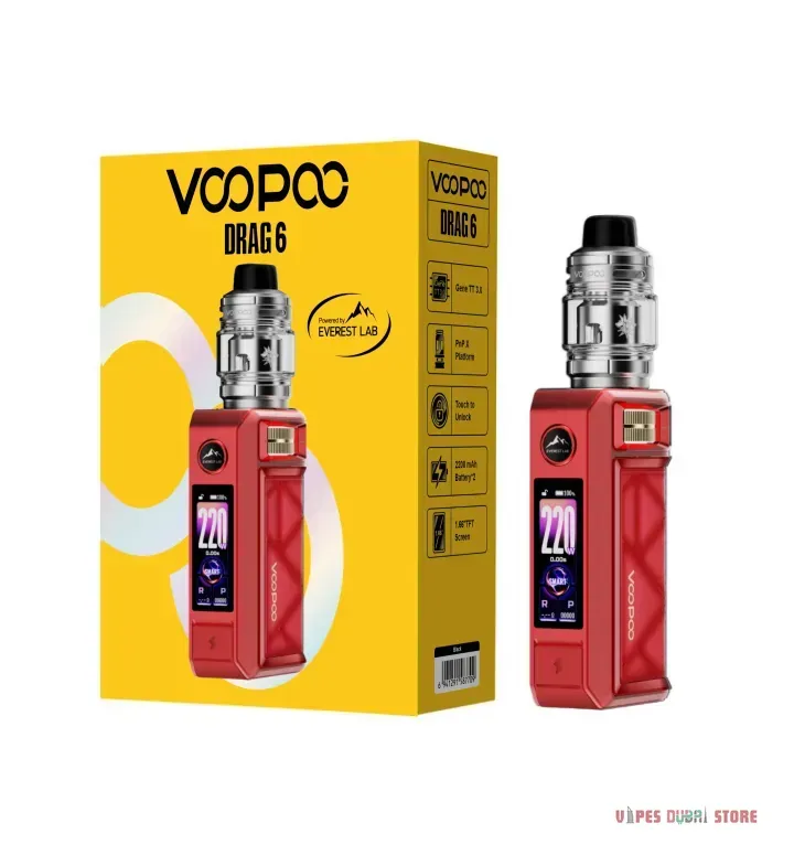 Voopoo Drag 6 kit 220w none build battery - Image 4
