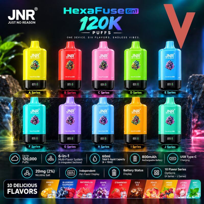 JNR HexaFuse 120K Disposable Vape 6-in-1